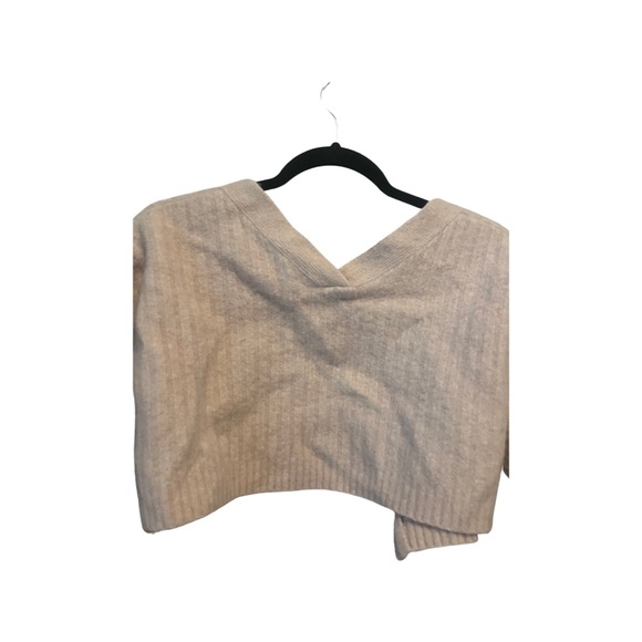 All Saints Enya Cardigan Blush Pink Ribbed Crop Wool Blend Size Medium - Picture 9 of 10